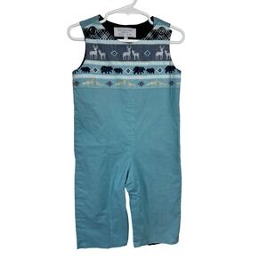 SCWildflours Baby Outfit Romper 12-18M Bear‎ Deer Print Sleeveless Overall